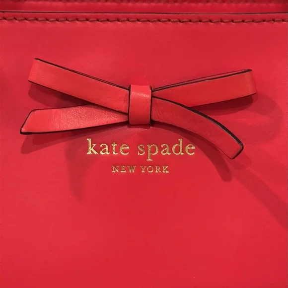 Kate Spade Tote Sawyer Street Tori Large Pink Coral Leather Bag - Picture 5 of 17